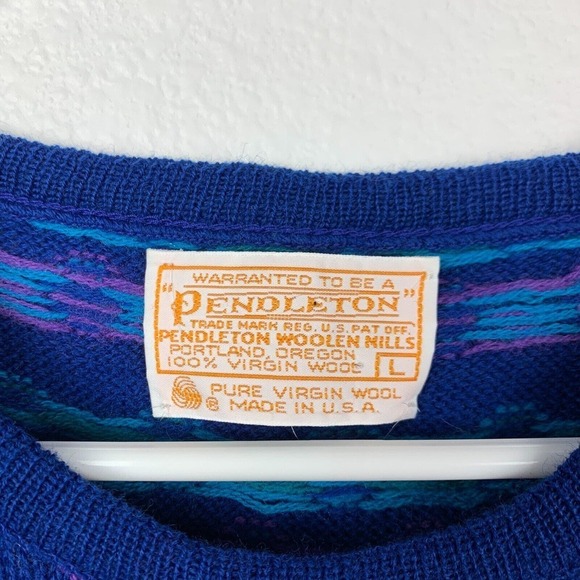 Vintage Pendleton Wool Polka Dot Blend Golf Pullover Sweater Vest Large - Picture 3 of 5